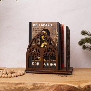Engraved High Quality Wooden Reading <b>Shelf</b> with Book Rest Beverage Stand <b>Desktop</b> Storage Modern Design for Home Office Study - Product Image 4