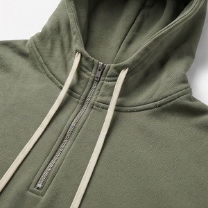 Conjunto Deportivo para Hombre, Color Verde Oliva, Sudadera con Capucha y Cierre Completo, Pantalones con Cordón, Estilo Casual, Color Sólido, Algodón, para Otoño - Product Image 4