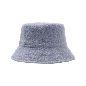 Heads 60cm Puffy Bucket Cap Design Embroidered Logo Plain Plaid Unisex Solid Colour Reversible Bucket Hat - Product Image 4