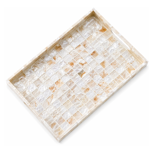 ถาดเสิร์ฟฝังมุกหรูหราเป็นมิตรกับสิ่งแวดล้อม งานฝีมือทำมือ ถาดอเนกประสงค์เพื่อการจัดเก็บอย่างยั่งยืน - Product Image 2