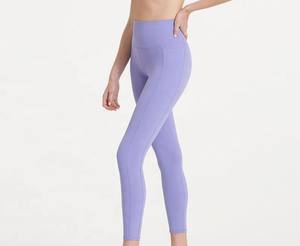 Nuevos Leggings de Yoga de Cintura Media Tejidos para Mujer, Casuales, Sólidos, para Gimnasio, Ejercicio, Fitness y Running, Precio al por Mayor, con Logo - Product Image 5