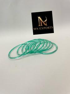 BEST Green Glass Bangle Set Women's Trendy Fashion CHUDIYAN Silver Plated <b>Crystal</b> & Rhinestone Ball Shape Wedding - Product Image 5