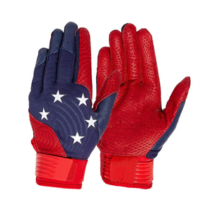 New Design Customizable Professional Lightweight Genuine Leather Baseball Batting Gloves with Digital Palm <b>Hook</b> & Loop Closure - Product Image 6