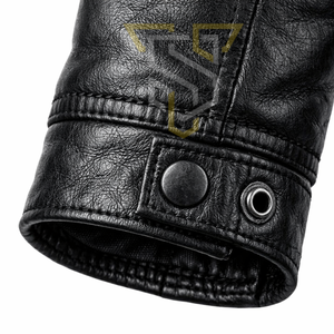 Veste décontractée d'hiver pour homme SANDRA TRADERS, style streetwear, aspect cuir véritable, fermeture éclair intégrale, respirante et coupe-vent - Product Image 5