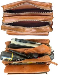 Maletín de Cuero Genuino de Alta Gama Personalizado para Portátil, Estilo Vintage para Hombre, Bolso de Hombro para Negocios, de Lujo, con Cierre y Forro de Algodón - Product Image 5