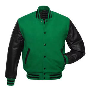 Chaquetas Varsity de Béisbol de Cuero para Hombre de la Mejor Calidad al por Mayor, Chaquetas Varsity Lisas sin Estampado para Hombre - Product Image 6