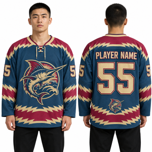 Away <b>Ice</b> <b>Hockey</b> <b>Jersey</b> 100 % Polyester Personalized Club Crest Sleeve Numbers <b>Wholesale</b> Team Colors Chest Logo <b>Practice</b> Clothing - Product Image 3