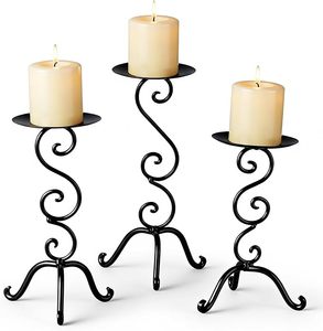 Best Selling Cast Iron Candle Stand With <b>Rustic</b> Finish For Home Decor <b>Dining</b> <b>Table</b> And Living Room Candle Display - Product Image 1
