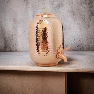 Handmade Copper Water Dispenser with Tap and <b>Cup</b> Vintage Style Ayurvedic Storage Jug <b>Large</b> Capacity Home Use - Product Image 6