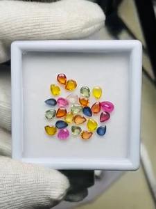 Saphir naturel multicolore, taille poire, 8,42 carats, qualité AAA, avec lueur et belle variété de couleurs, parfait pour la création de bijoux. - Product Image 2