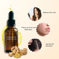 AARNAV GLOBAL EXPORTS Minyak Jahe Vegan 50ML Serum Penumbuh Rambut Anti-Rontok Perawatan Menyegarkan Kulit Kepala untuk Penggunaan di Rumah