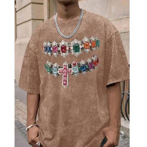 Camiseta Oversize para Hombre, de Algodón, Manga Corta, Hombros Caídos, Ajuste Holgado, Estilo Urbano - Product Image 3