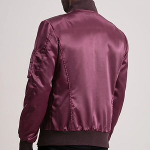 Chaqueta Bomber Personalizada Color Borgoña, Abrigo Acolchado para Invierno, Chaqueta de Piloto con Ribete de Piel, Impermeable, Casual y a la Moda - Product Image 2