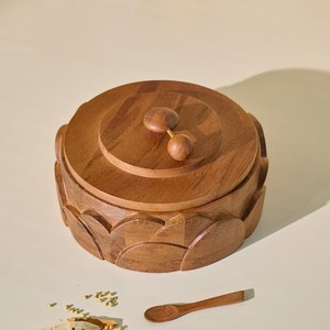 Wooden Spice <b>Box</b> and Spoon, Masala <b>Box</b>, Spice Container, Salt <b>Box</b>, Best Gift for Her - 12 Detachable Containers with Lid - Product Image 3