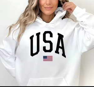 Sudaderas con Capucha Estampadas con la Bandera de EE. UU. al por Mayor, Personalizables, 100% Algodón, Talla Grande - Product Image 5