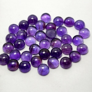 พลอยอเมทิสต์ธรรมชาติทรงกลมสีม่วงขนาด 4 มม. สำหรับทำเครื่องประดับ - Product Image 4