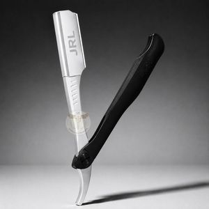 JRL Gold & Black Magnetic Luxury Stainless Steel Manual <b>Straight</b> Edge <b>Razor</b> with Custom Logo for Professional Barbers Beard Care - Product Image 1