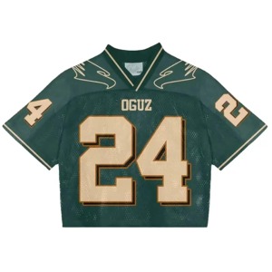 Custom Maroon Gold American Football Jersey V-Neck Short Sleeve Mesh Breathable 100% Polyester Sublimated Print Front Team <b>Name</b> - Product Image 2