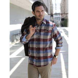 Chemise en flanelle 100 % coton unie haut de gamme pour homme, style moto et motard, teinte en pièce, épaisse, 340 g, coupe oversize, du S au 4XL - Product Image 3