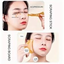 Herramienta de Masaje Facial Ovalada y Ecológica de Cuerno de Búfalo ILAHI, Gua Sha Pulido de Uttar Pradesh para Lifting Facial - Product Image 1