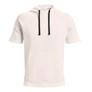 Men's <b>Short</b> Raglan <b>Sleeve</b> <b>Hoodie</b> Off White Pullover Sweatshirt with Kangaroo Pocket Black Drawstring Casual - Product Image 1