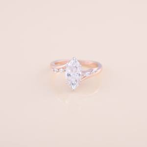 IGI Certified Marquise Cut Diamond Halo Engagement - Wedding Ring in <b>Solid</b> 925 Sterling <b>Silver</b> - Product Image 1