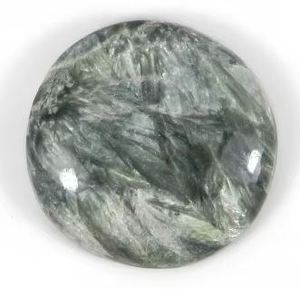 Lot de pierres précieuses jaspe serapinite naturelles de 24mm, Cabochon rond, amples, bijoux Ishu, IG0160 - Product Image 3