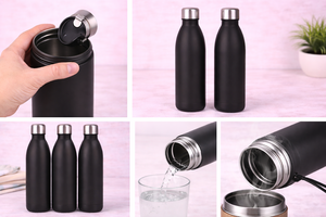 Bouteille d'eau en acier personnalisée avec impression pour usage promotionnel au bureau - Product Image 3