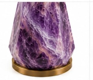 Quemador de Incienso de Metal Dorado de Lujo con Cristales Morados, Quemador de Bakhoor, Porta Incienso Oud, Quemador de Fragancias Árabes, Decoración para el Hogar - Product Image 3