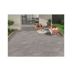 กระเบื้องลายหินธรรมชาติสีเงินสไตล์ชนบท ขนาด 600x600 มม. สำหรับใช้ภายนอกอาคาร เหมาะสำหรับห้องครัว วิลล่า ห้างสรรพสินค้า และสวน - Product Image 1