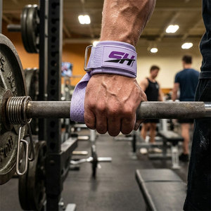 Dynamic Grip Fitness Neoprene Dowel Lifting Straps Breathable Adjustable Comfort Technology Weightlifting <b>Power</b> Training Muscle - Product Image 2