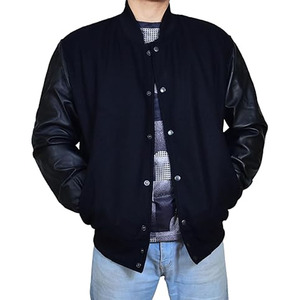 <b>Long</b> Sleeve Plus Size Men's Letterman Varsity <b>Jacket</b> Custom Chenille Embroidery Patch Baseball <b>Jacket</b> - Product Image 4