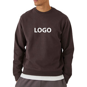 Sudadera de Forro Polar Oversize para Hombre, 100% Algodón, con Logotipo Bordado Personalizado, Estilo Urbano, Cómoda, Tendencia de Invierno - Product Image 1