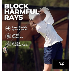 Mangas de Béisbol Elásticas para Deportes al Aire Libre, Protección UV, Color Blanco Sólido, Buena Calidad, Nuevo Producto, Mejor Proveedor - Product Image 2