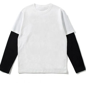 Camiseta de Manga Corta para Hombre, Corte Regular, Color Negro, Transpirable, Diseño Sólido, Cuello Redondo, Informal, Tejido de Lona, FANTASY WEARS - Product Image 2