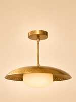 Lampu Gantung Kuningan Modern Abad Pertengahan, Lampu Gantung Kubah Berlubang, Cahaya Hangat untuk Pulau Dapur, Koridor, Pintu Masuk