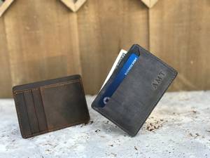 Custom Genuine Leather <b>Card</b> Holder Portable Minimalist Credit <b>Card</b> Pocket <b>Case</b> RFID <b>Business</b> Wallet LCH-0195 - Product Image 4