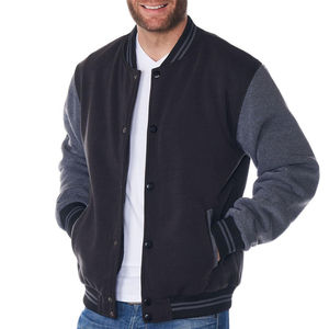 Chaqueta Varsity Personalizada para Hombre con Tela de Lona y Cuello Alto, Diseño Acolchado de Alta Calidad, Opción de Logotipo Personalizado, Precio OEM - Product Image 2