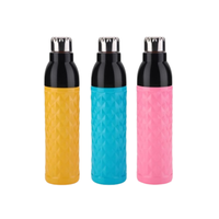 Set botol minum stainless steel terisolasi, warna-warni, anti bocor, termos vakum, dapat digunakan kembali untuk gym, sekolah, dan perjalanan
