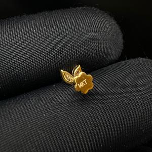 Pendientes góticos de oro macizo de 14K con diamante marquesa cultivado en laboratorio para perforación de cartílago helix, joyería fina y delicada, regalo para ella. - Product Image 3
