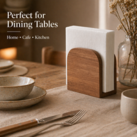 Porte-serviettes en bois massif moderne et élégant, boîte de rangement pour mouchoirs de cuisine, écologique, durable, fait main, organisateur multifonctionnel pour la maison