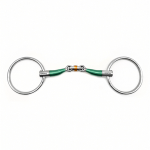 Bocado de caballo de acero inoxidable premium con anillo suelto y boca de hierro dulce, equipo de entrenamiento ecuestre para caballos y ponis - Product Image 1