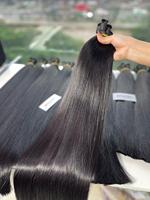 Cheveux humains vietnamiens de qualité supérieure, super double drawn, 100% vierges, noirs, naturels, en vrac, décolorés, pointes pleines/denses, Hanoi