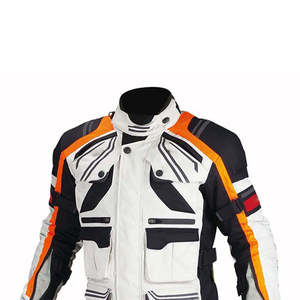 เสื้อแจ็คเก็ตมอเตอร์ไซค์ผู้ชายแขนยาวสีดำกันน้ำ พร้อมแถบสีแดงและกระเป๋าหลายช่อง ใส่ได้ทุกฤดู - Product Image 6