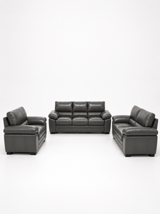 Juego de Sillones de Lujo Emerald 321 CHICAGO Oscar Grey para 321 Personas, Moderno, para Sala de Estar, Apartamento, Hotel, Personalizado, de Cuero PU y Acero Inoxidable - Product Image 1
