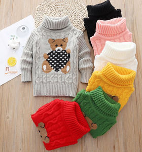 Nouveauté : Pull long en coton 100% tricoté à la main, léger, écologique, doux, imprimé animaux, pour tout-petits, collection automne - Product Image 1