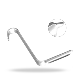 Rétracteur micro-tactile concave 14 cm, instrument neurochirurgical pour la rétraction tissulaire en chirurgie de la colonne vertébrale - Product Image 1