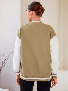 Chaqueta Varsity para Mujer, Colección de Invierno, Talla Adulto, Ajuste Cómodo, Ropa Casual, Chaqueta Varsity para Mujer Más Vendida - Product Image 5