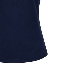 Manufacturer Customized Navy Blue Women Casual Flower Neck T Shirt Soft Breathable Summer <b>Top</b> Short Sleeve Fashion Blouse Outfit - Product Image 6