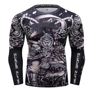 Maillot de compression personnalisé pour homme, protection UV UPF 50, séchage rapide, vêtements de sport pour MMA, grappling, surf et gym - Product Image 6